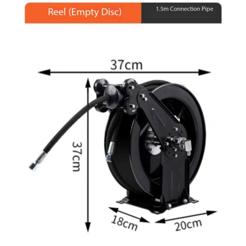 Reel Oil - بكرة خرطوم فارغة مع خرطوم زيت
